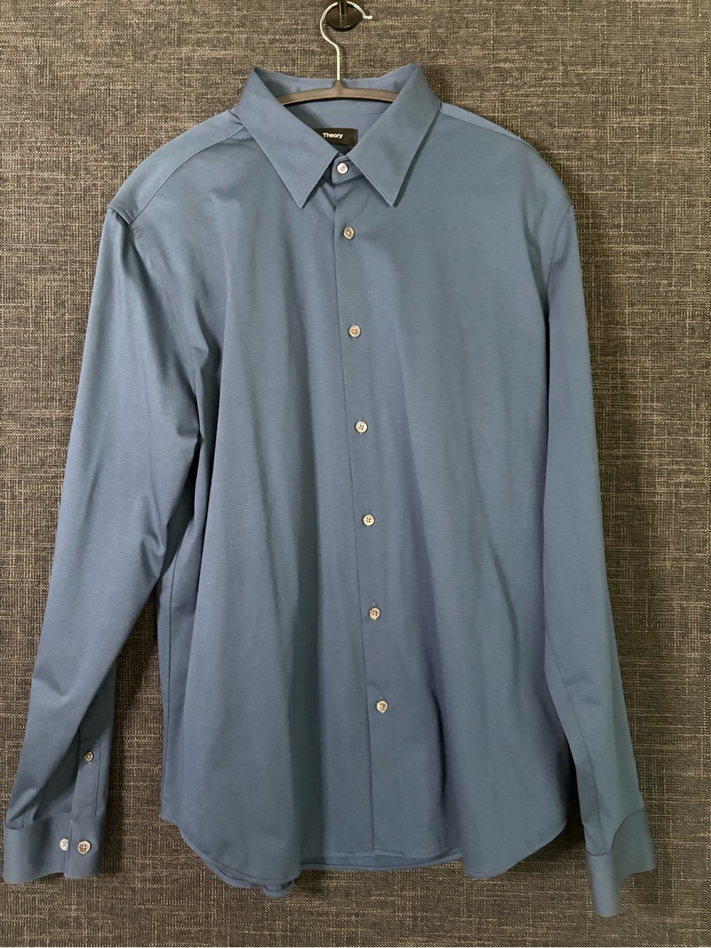 Theory Men's Long-Sleeve Dress Shirt in Light Blue